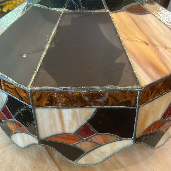 Tiffany Stained Glass Hanging Light - Picture 13 of 14